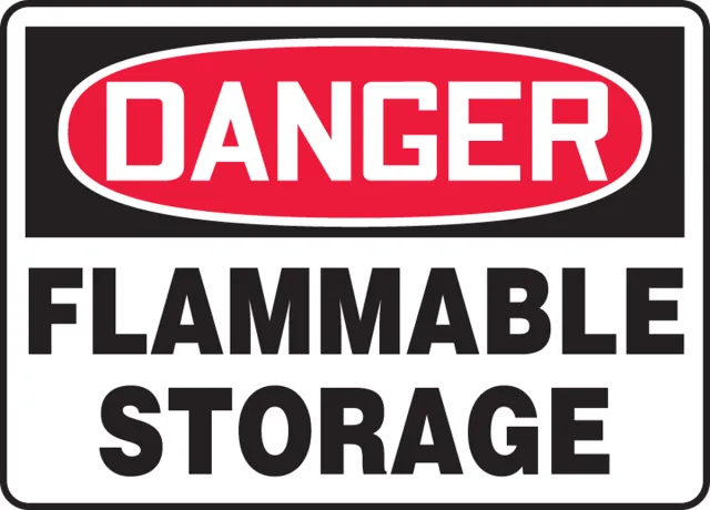 Accuform MCHL150VA OSHA Danger Safety Sign: Flammable Storage