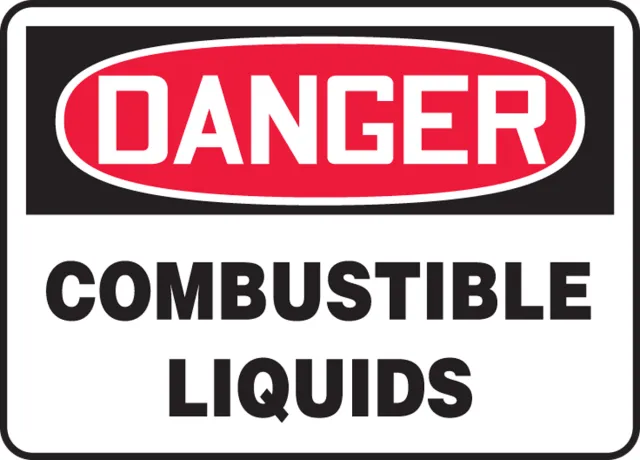 Accuform MCHL197XV OSHA Danger Safety Sign: Combustible Liquids