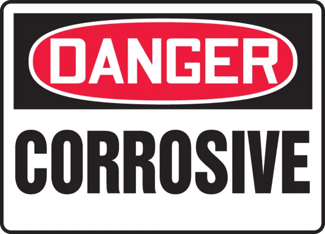Accuform MCHL222XP OSHA Danger Safety Sign: Corrosive