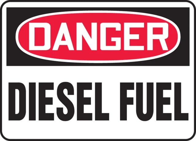 Accuform MCHL224VS OSHA Danger Safety Sign: Diesel Fuel