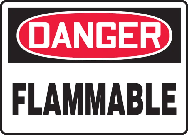 Accuform MCHL231XT OSHA Danger Safety Sign: Flammable