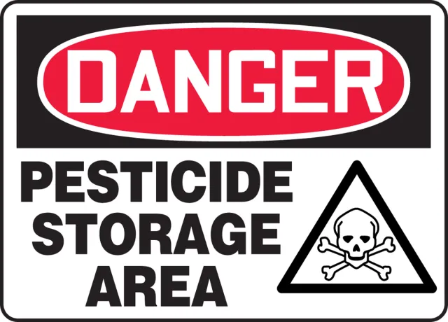 Accuform MCHL234VA OSHA Danger Safety Sign: Pesticide Storage Area