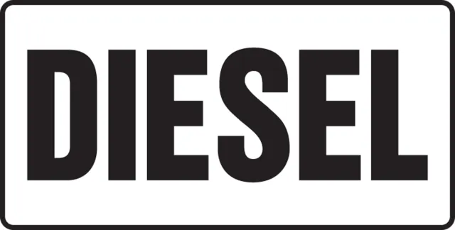 SAFETY SIGN DIESEL 6 in  X 12 in  MCHL540XP
