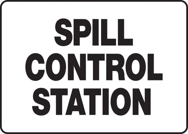 Spill Control Station, 10" W x 7" H, Rectangle, Vinyl, MCHL587VS