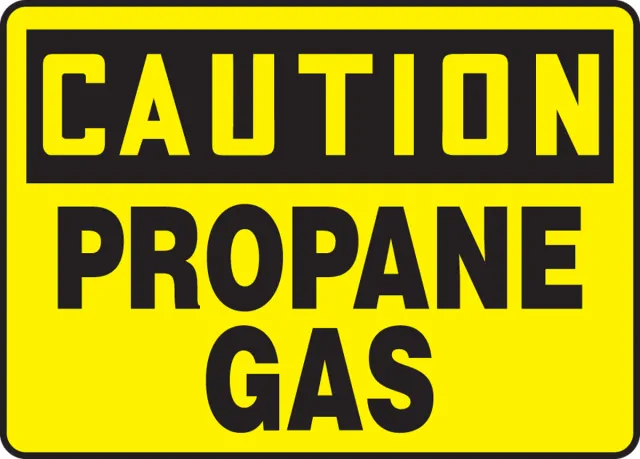 Accuform MCHL651VA OSHA Caution Safety Sign: Propane Gas