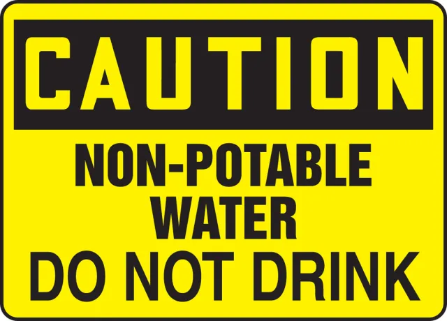 Accuform MCHL674XT OSHA Caution Safety Sign: Non-Potable Water - Do Not Drink