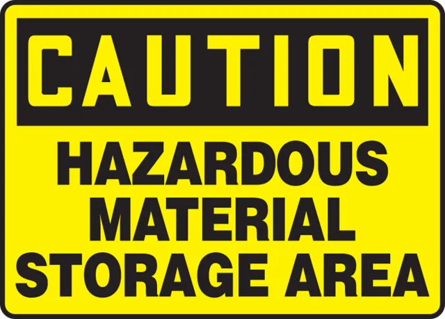 Accuform MCHL675XP OSHA Caution Safety Sign: Hazardous Material Storage Area