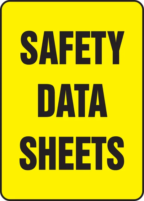 Safety Data Sheets Safety Sign, Safety Data Sheets, 10 in W, 14 in H