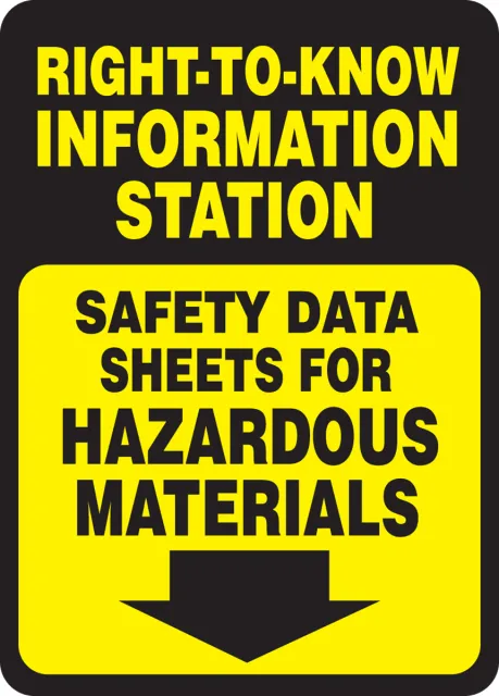 Accuform MCHM523XT Right-To-Know Information Station Safety Sign: Safety Data Sheets For Hazardous Materials