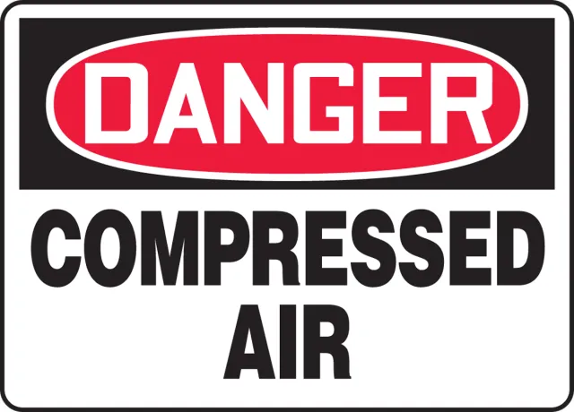Accuform MCPG017XT OSHA Danger Safety Sign: Compressed Air