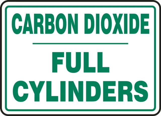 Accuform MCPG519XT Cylinder Sign: Carbon Dioxide Cylinder Status