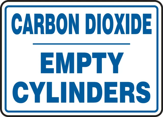 Accuform MCPG522VA Cylinder Sign: Carbon Dioxide Cylinder Status
