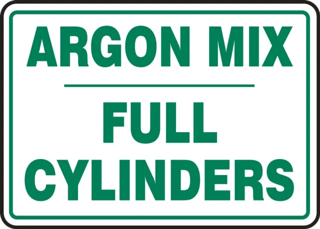 Accuform MCPG524VA Cylinder Sign: Argon Mix Cylinder Status