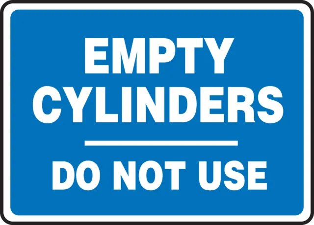Accuform MCPG530XL Safety Sign: Empty Cylinders - Do Not Use
