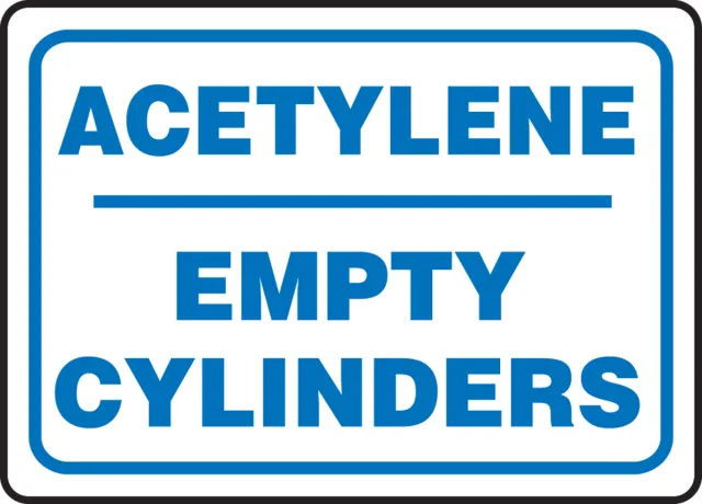 Accuform MCPG531XL Safety Sign: Acetylene - Empty Cylinders