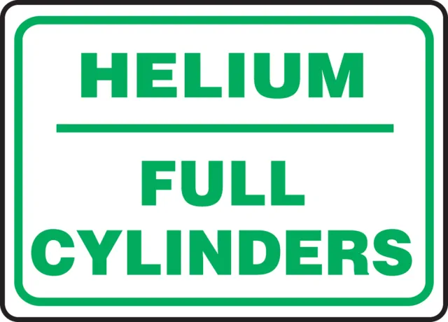 Accuform MCPG538XT Safety Sign: Helium - Full Cylinders
