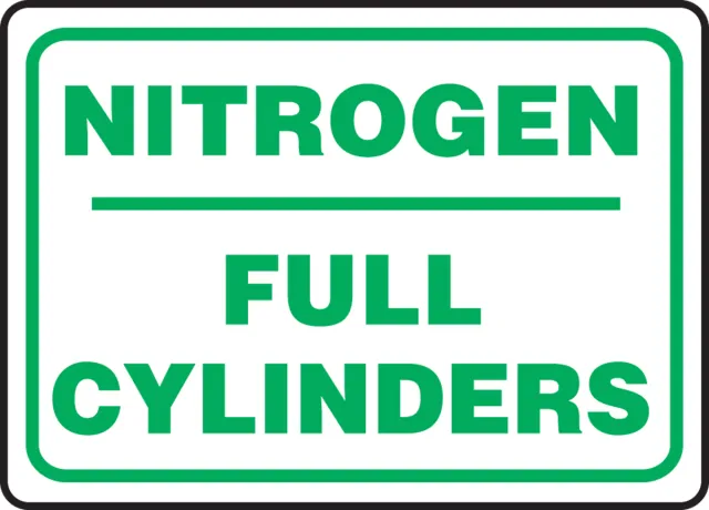 Accuform MCPG540XV Safety Sign: Nitrogen - Full Cylinders