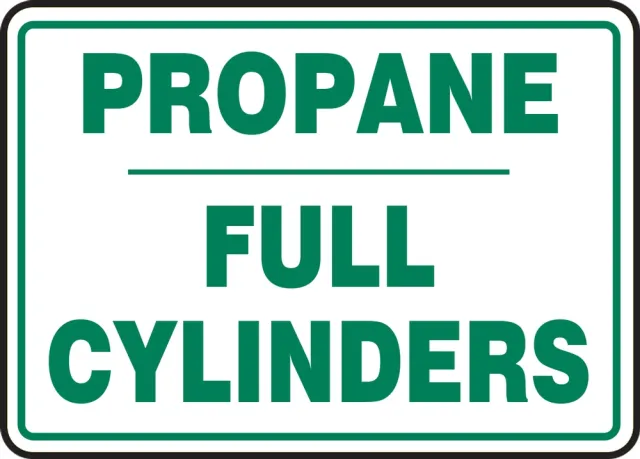 Accuform MCPG543XT Cylinder Sign: Propane Cylinder Status