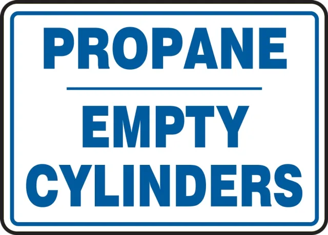 Accuform MCPG544VA Cylinder Sign: Propane Cylinder Status