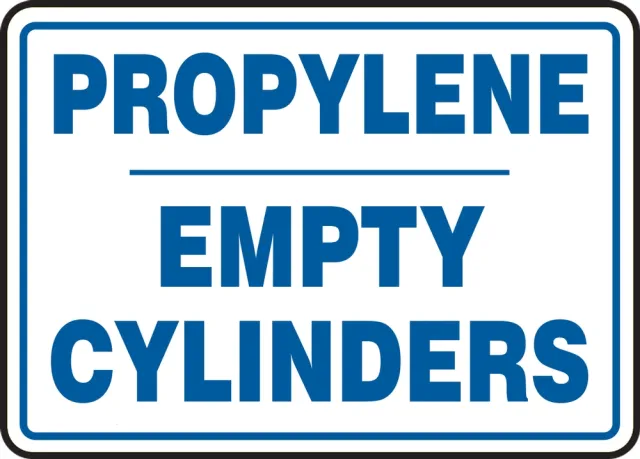 Accuform MCPG547VP Cylinder Sign: Propylene Cylinder Status