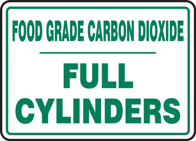 Accuform MCPG559VS Cylinder Sign: Food Grade Carbon Dioxide Cylinder Status