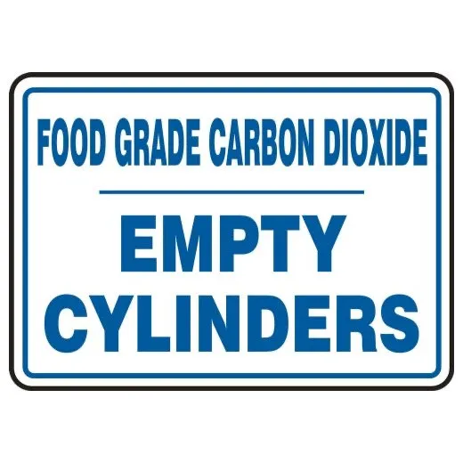 Accuform MCPG560VA 10"" x 14"" Cylinder Sign: Food Grade Carbon Dioxide Cylinder Status, Aluminum