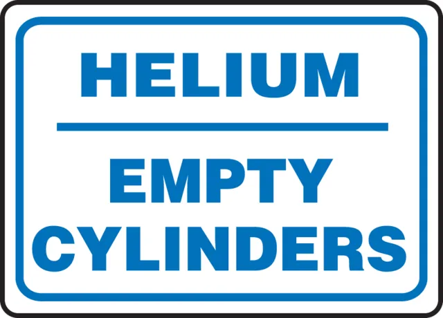 Accuform MCPG568XP Safety Sign: Helium - Empty Cylinders
