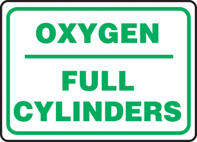 Accuform MCPG573XT Safety Sign: Oxygen - Full Cylinders