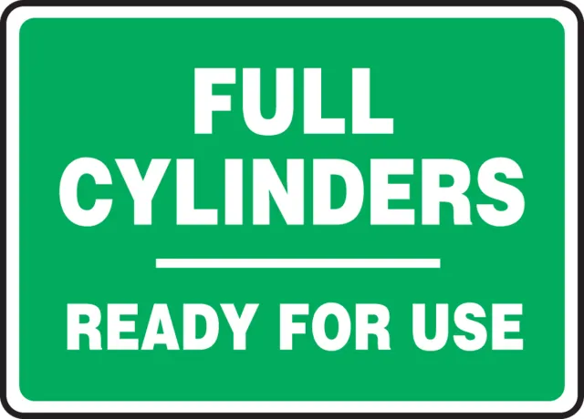 Accuform MCPG586XP Safety Sign: Full Cylinders Ready For Use