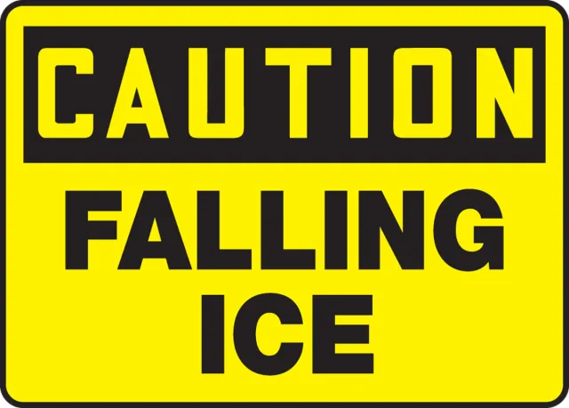 Accuform MCRT623XP OSHA Caution Safety Sign: Falling Ice