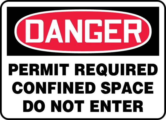 Accuform MCSP007XT OSHA Danger Safety Sign: Permit Required - Confined Space - Do Not Enter
