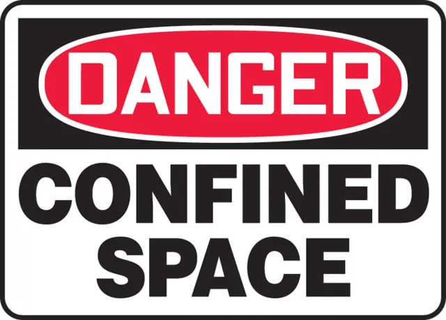 Accuform MCSP010VP OSHA Danger Safety Sign: Confined Space