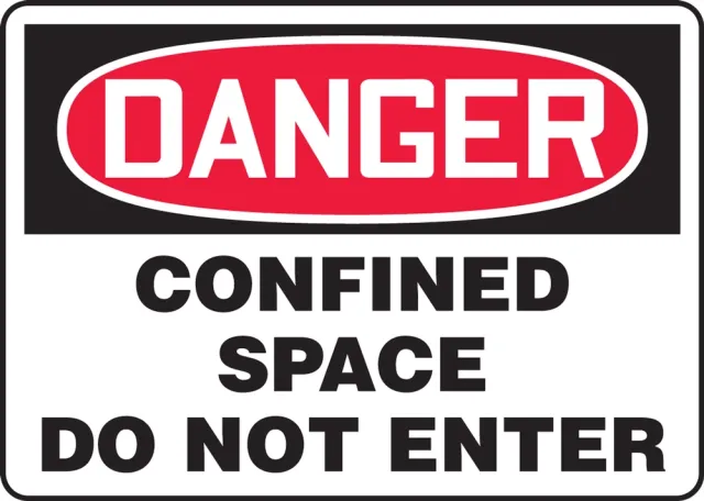 Accuform MCSP040VA OSHA Danger Safety Sign: Confined Space - Do Not Enter