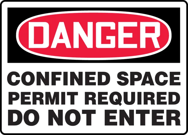 Accuform MCSP122XP OSHA Danger Safety Sign: Confined Space - Permit Required - Do Not Enter