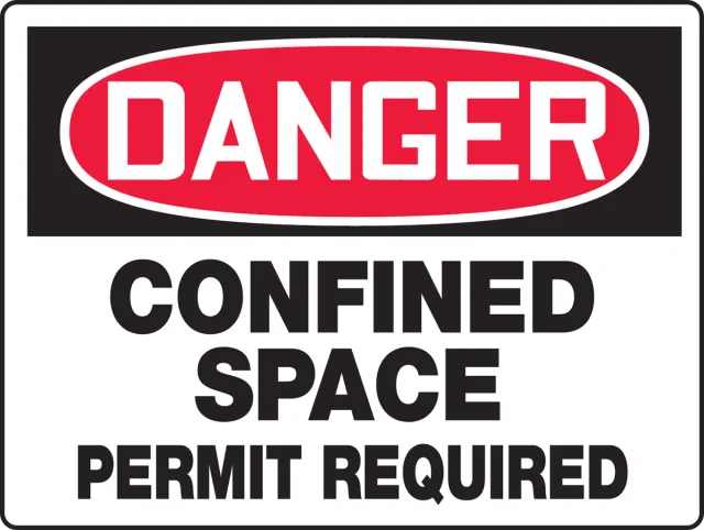 Accuform MCSP136XP BIGSigns OSHA Danger Safety Sign: Confined Space - Permit Required