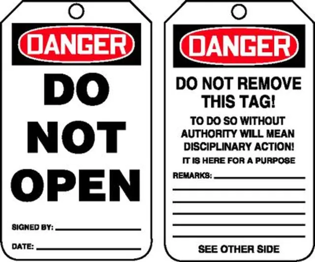 Danger, HS-Laminate, 3-1/4 in Width, 0.3 in Height, ,25 PK