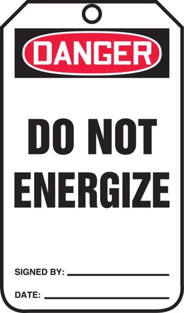 Danger, RP-Plastic, 3-1/4 in Width, 0.075 in Height, ,25 PK