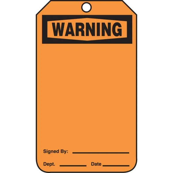 Accuform MDT317CTP OSHA Warning Safety Tag: Blank/Do Not Remove