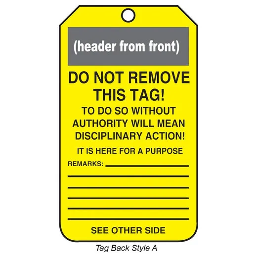 Accuform MDT638PTM OSHA Caution Safety Tag: Do Not Use - Reason Tagged...