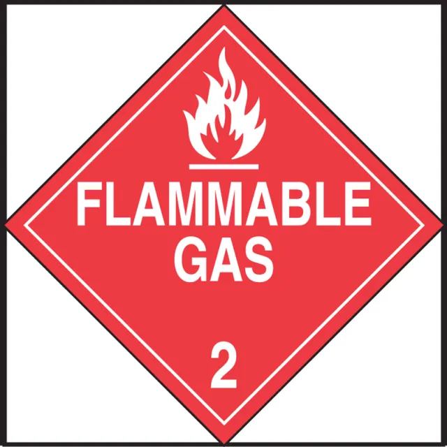 Accuform MDTRHP03VS Special Placarding For Highway and Rail: Hazard Class 2 - Flammable Gas