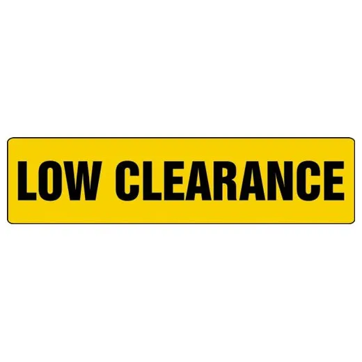 Accuform MECR634VA 6"" x 24"" Safety Sign: Low Clearance, Aluminum