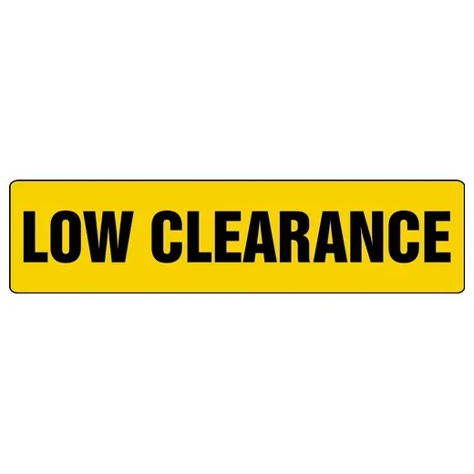 Accuform MECR634VS Safety Sign: Low Clearance