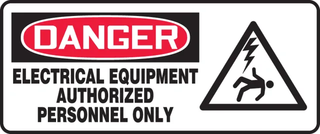 Accuform MELC009XP OSHA Danger Safety Sign: Electrical Equipment - Authorized Personnel Only Graphic