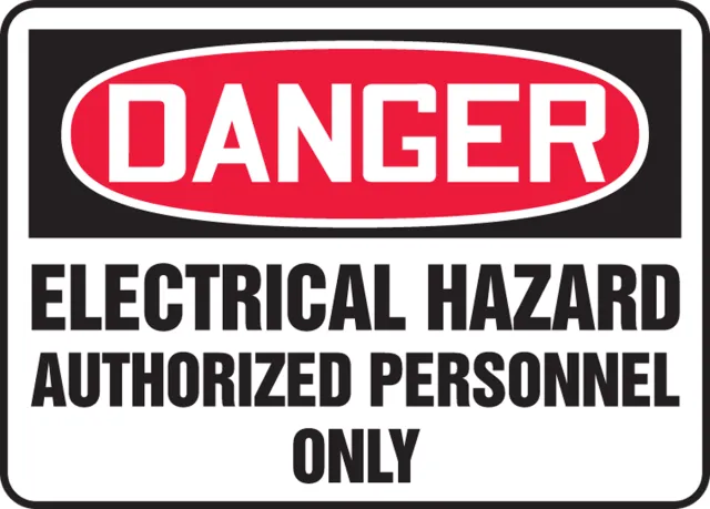 Accuform MELC080VS OSHA Danger Safety Sign: Electrical Hazard - Authorized Personnel Only