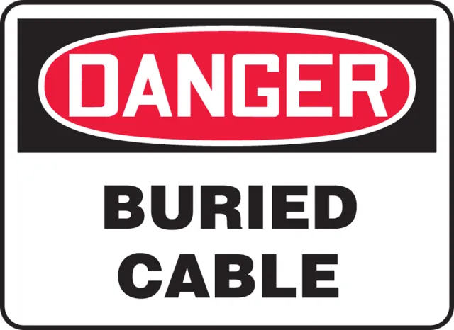 Accuform MELC111VS OSHA Danger Safety Sign: Buried Cable
