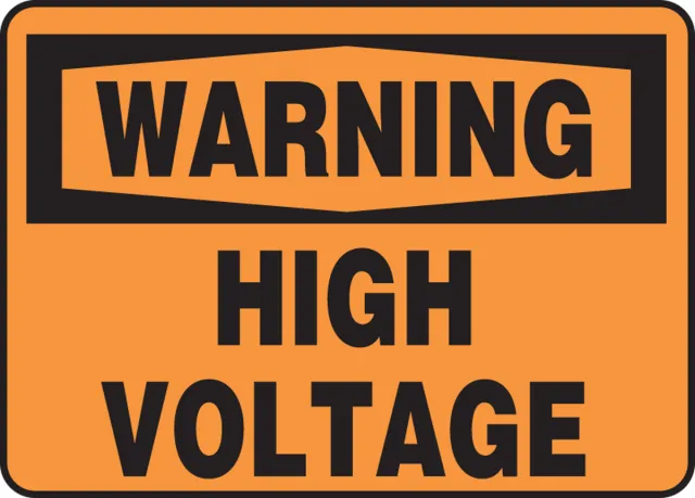Accuform MELC327VS OSHA Warning Safety Sign: High Voltage