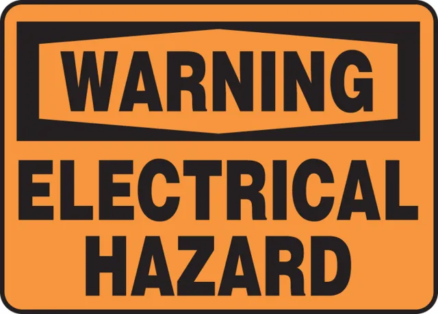 Accuform MELC330VS Warning Safety Sign: Electrical Hazard