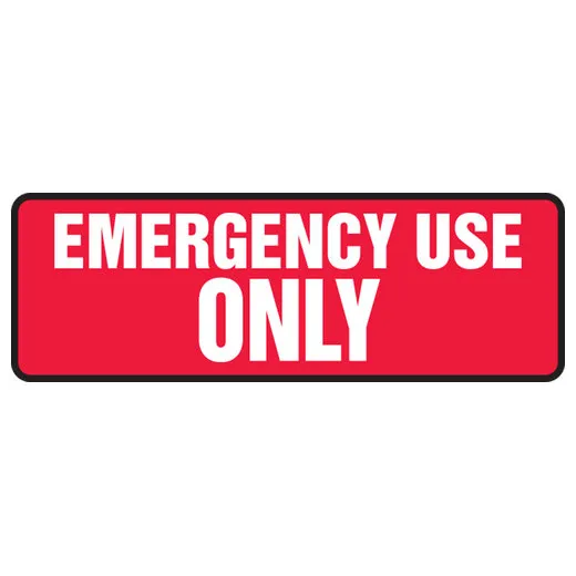 Accuform MELC540XV Electrical Sign: Emergency Use ONLY