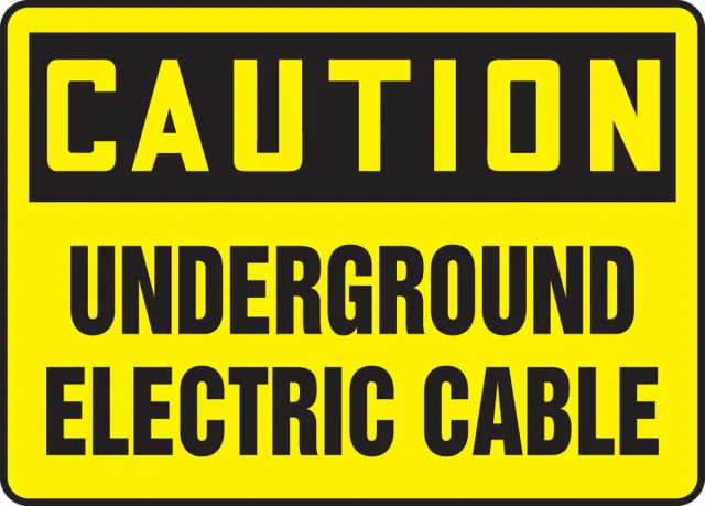 Accuform MELC614XT OSHA Caution Safety Sign: Underground Electric Cable