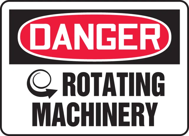 Accuform MEQM074VS OSHA Danger Safety Sign - Rotating Machinery